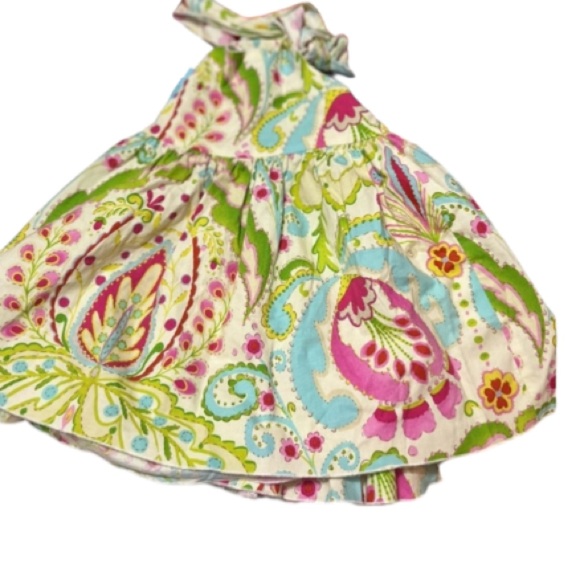 Lolly Wolly Doodle Floral Dress tie neck with Matching Ruffle Pants Sz 6 Girls - Picture 7 of 8